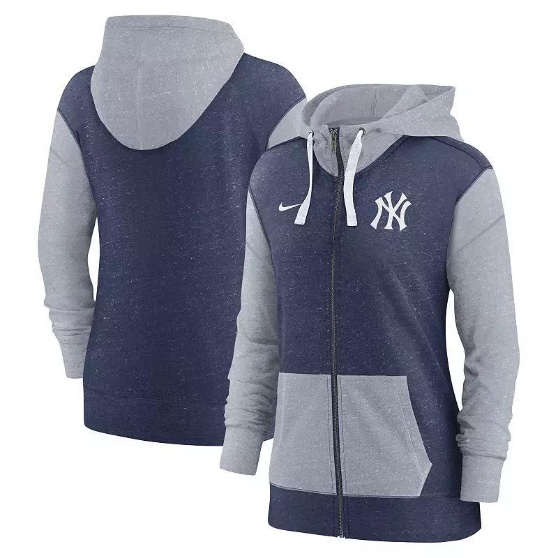 Womens Nike New York Yankees Full-Zip Hoodie Blue Product Image