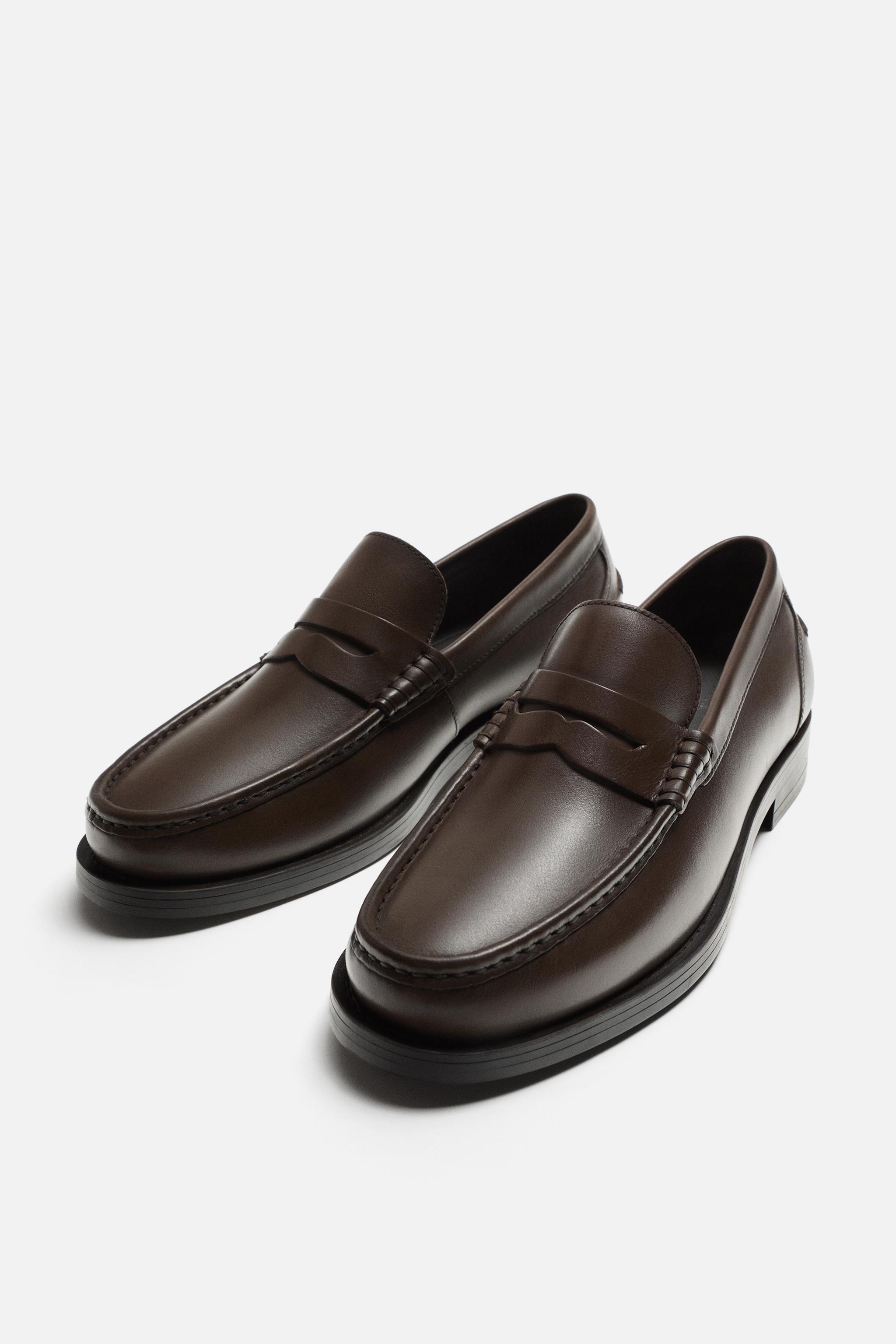 LEATHER PENNY LOAFERS Product Image