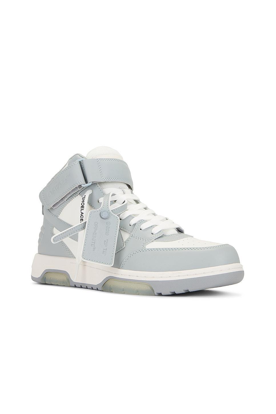 OFF-WHITE Out Of Office Mid Top Sneaker in White & Grey - Light Grey,White. Size 43 (also in ). Product Image