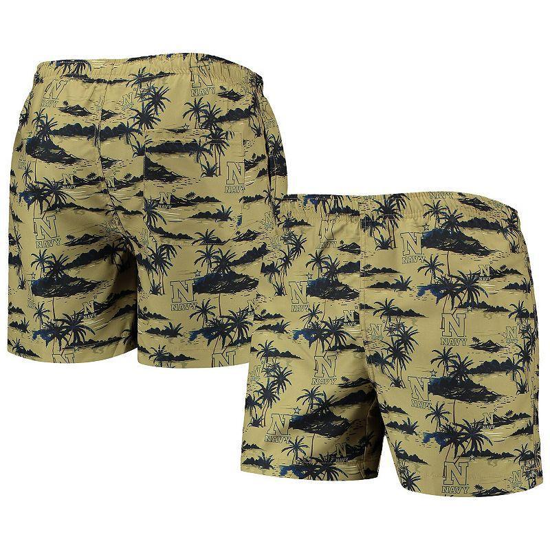 Mens FOCO Navy Midshipmen Island Palm Swim Trunks Product Image