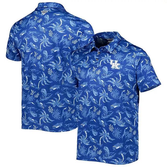 Mens Columbia Royal Kentucky Wildcats Super Terminal Tackle Omni-Shade Polo Product Image