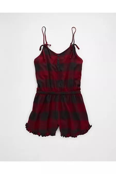 AE Flannel Lounge Romper Women's Product Image