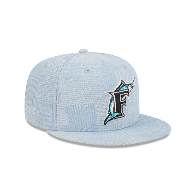 Miami Marlins Denim Patchwork 9FIFTY Snapback Hat Male Product Image