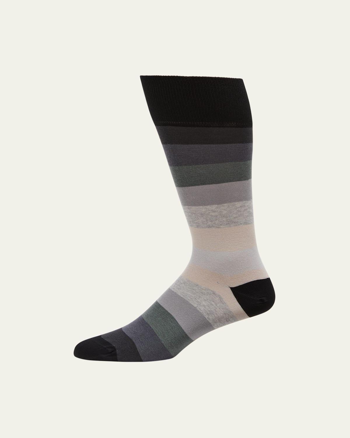 Mens Gradient Stripe Crew Socks Product Image