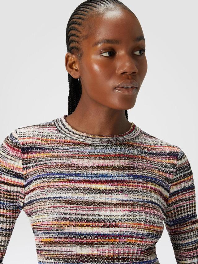 Ribbed wool and viscose slub mini-dress Multicoloured | Missoni Product Image