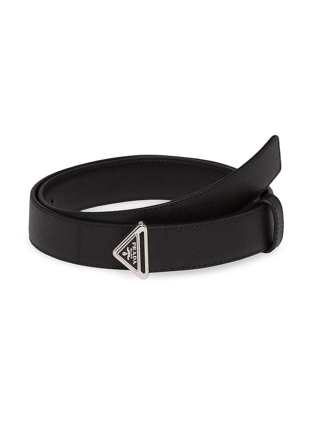 Womens Saffiano Leather Belt Product Image