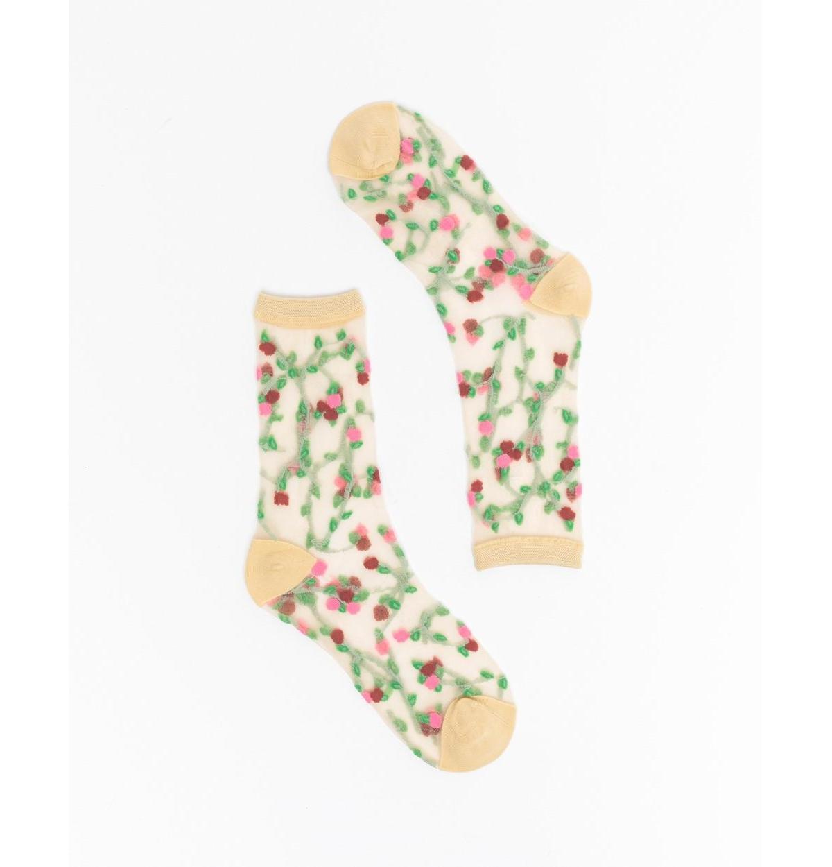 Sock Candy Womens Sheer Rosettes Sock Product Image