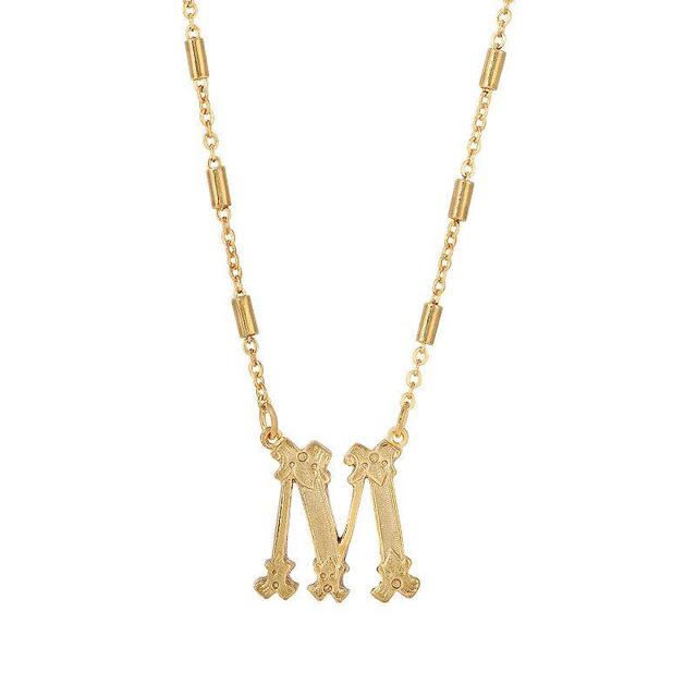 1928 Tone Initial T Pendant Necklace Product Image