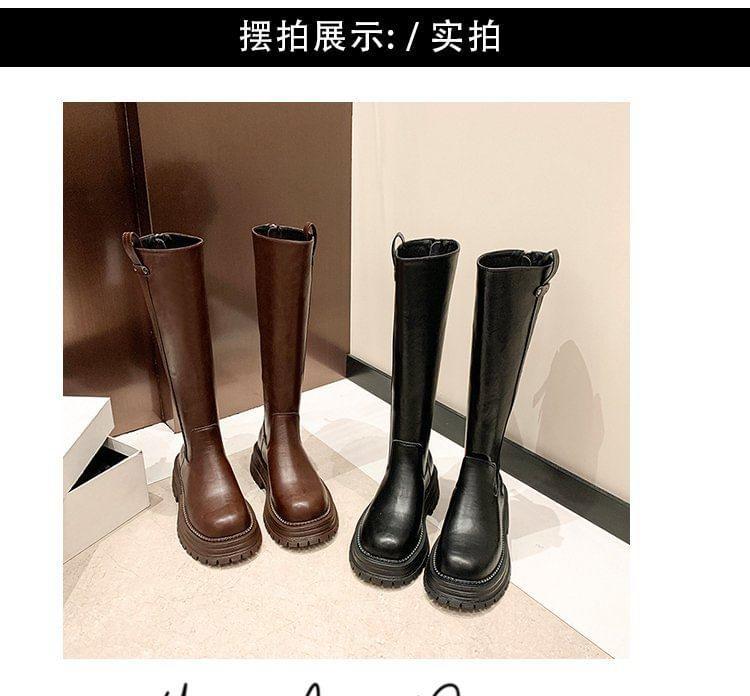 Platform Plain Tall Boots Product Image