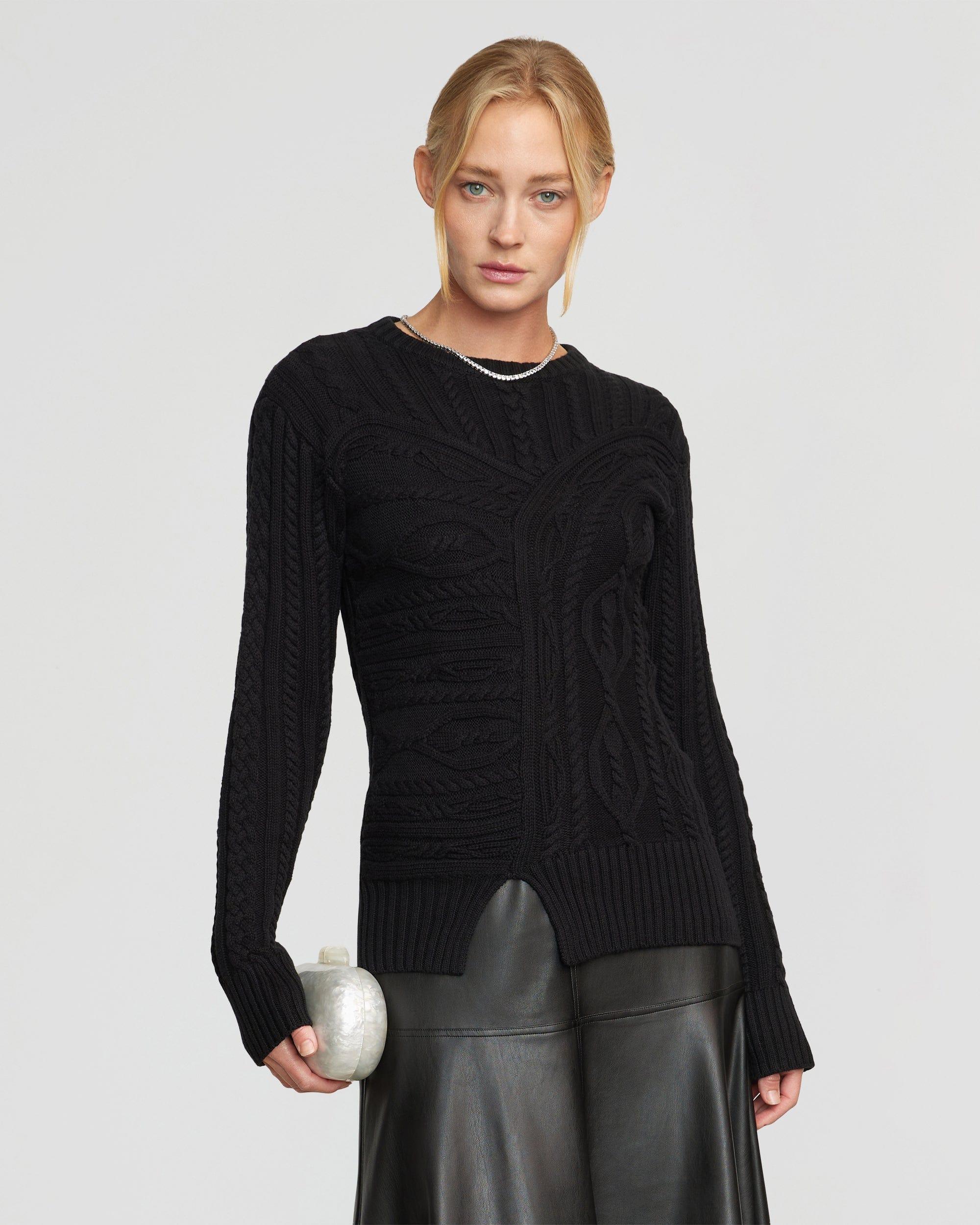 Imelda Cable Knit Crew Neck Sweater Product Image