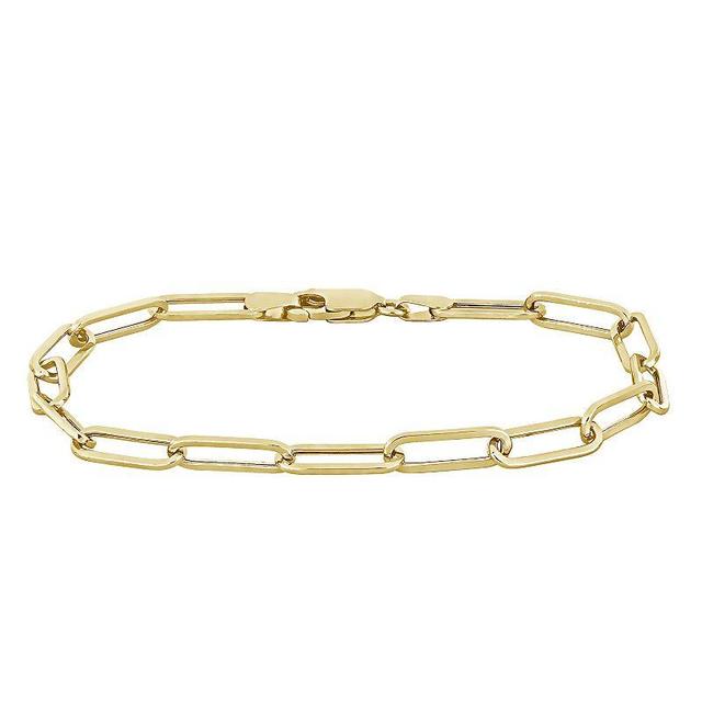 Stella Grace Mens 14k Gold Polished Paper Clip Chain Bracelet Product Image