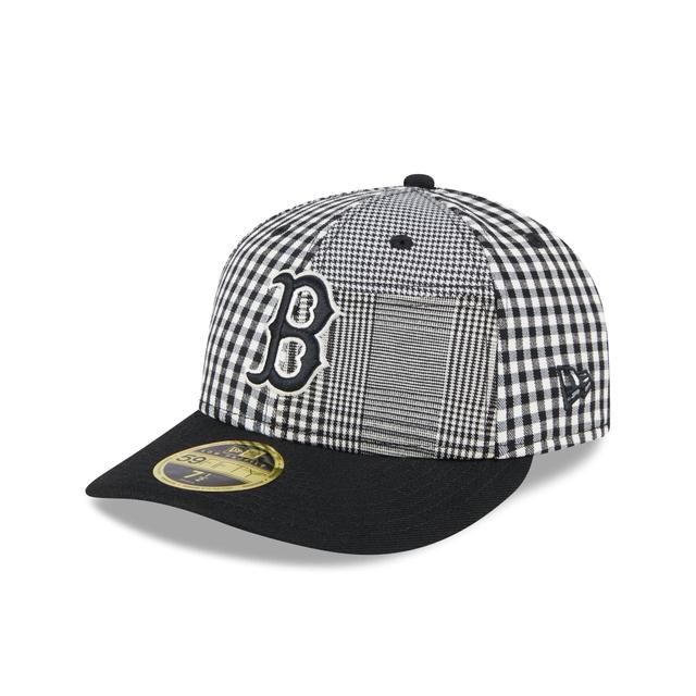 Boston Red Sox Patch Plaid Low Profile 59FIFTY Fitted Hat Male Product Image