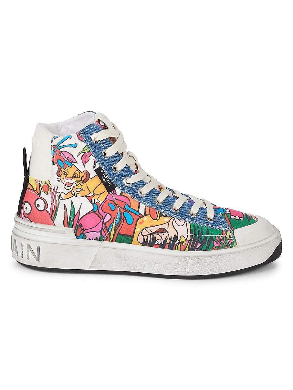 Womens Disney x Balmain: The Lion King B-Court High-Top Sneakers Product Image