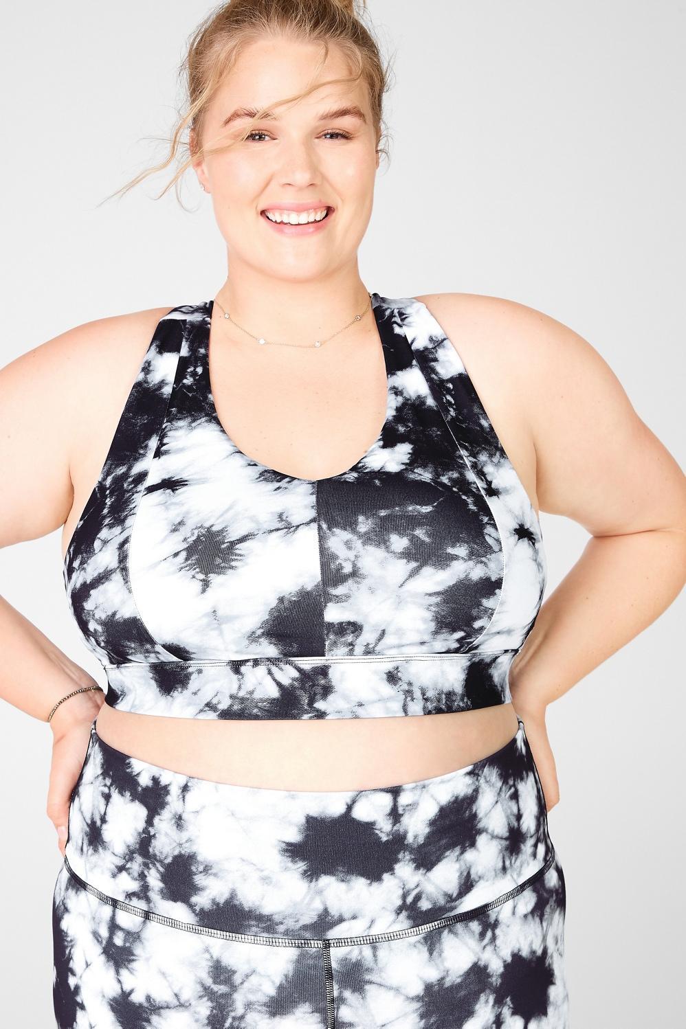 Fabletics On-The-Go Midi Medium Impact Sports Bra Womens Static plus Size 4X Product Image