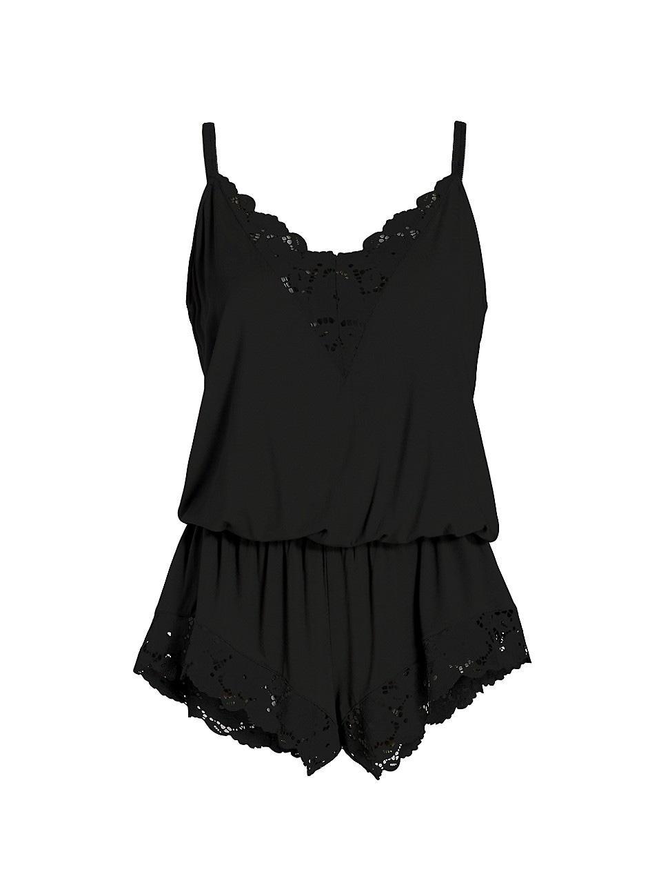 Womens Naya Lace-Trim Romper Product Image