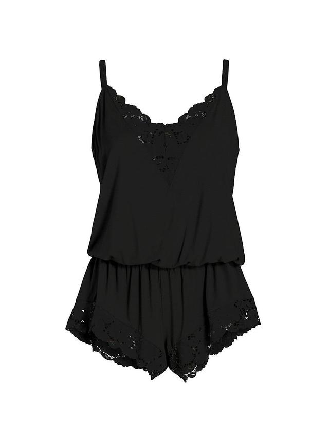 Womens Naya Lace-Trim Romper Product Image