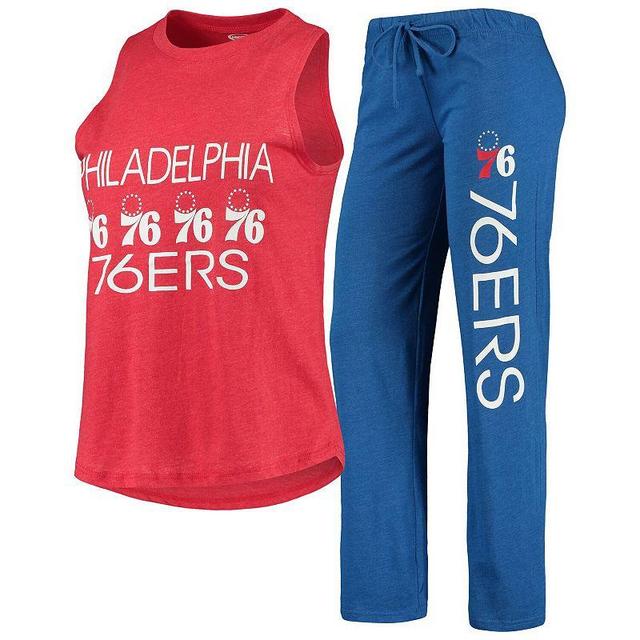 Womens Concepts Sport Royal/Red Philadelphia 76ers Tank Top & Pants Sleep Set Product Image