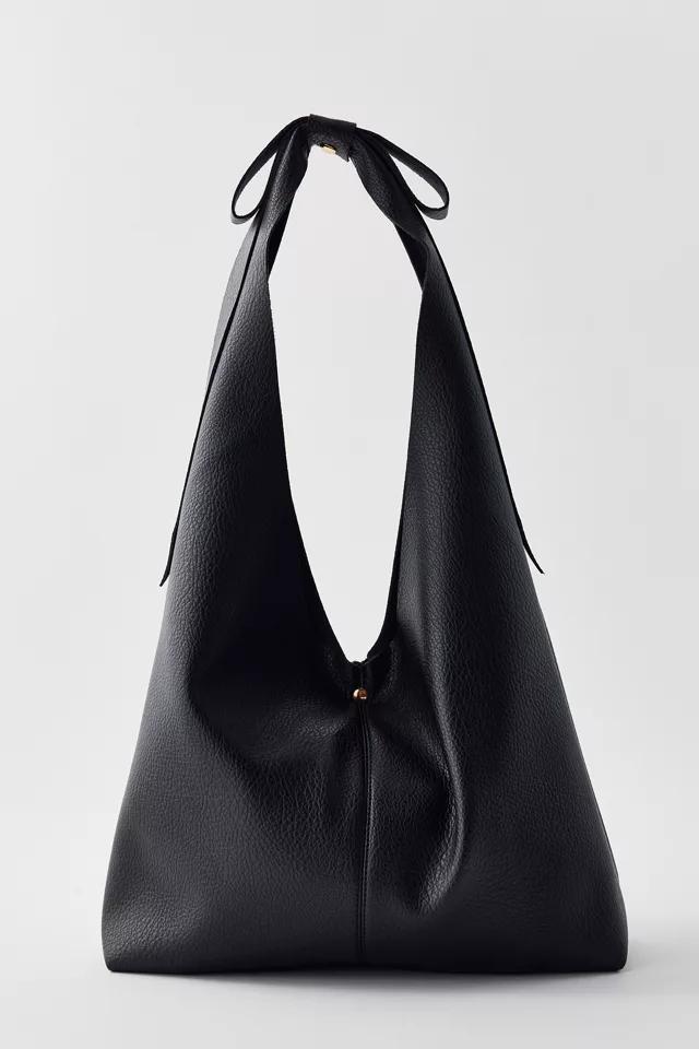 Kimchi Blue Bow Faux Leather Hobo Bag Product Image