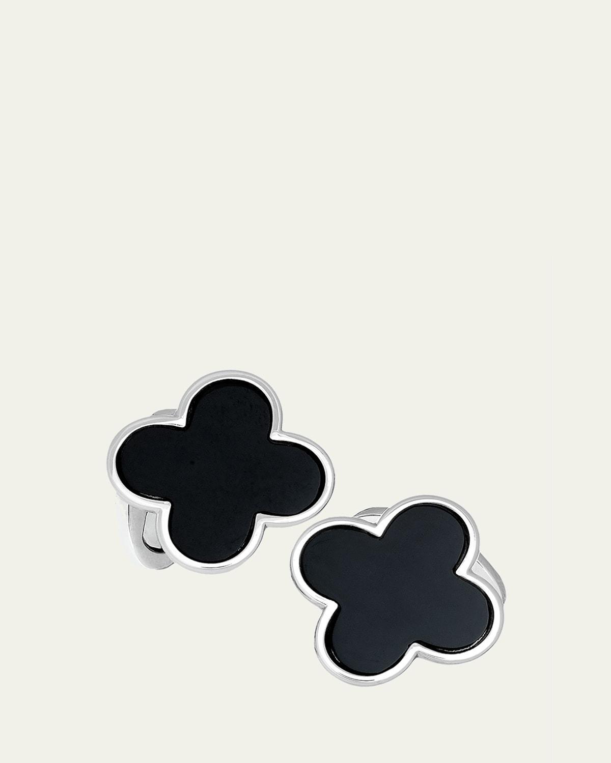 Onyx Clover Cuff Links Product Image