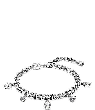 Womens Dextera Rhodium-Plated & Crystal Convertible Mixed Cuts Bracelet & Anklet Product Image