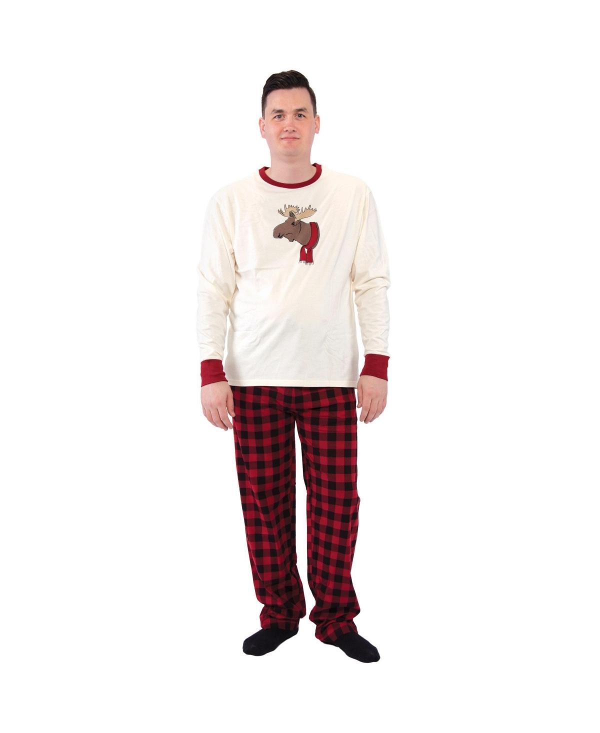 Touched by Nature Mens Holiday Pajamas, Moose Product Image