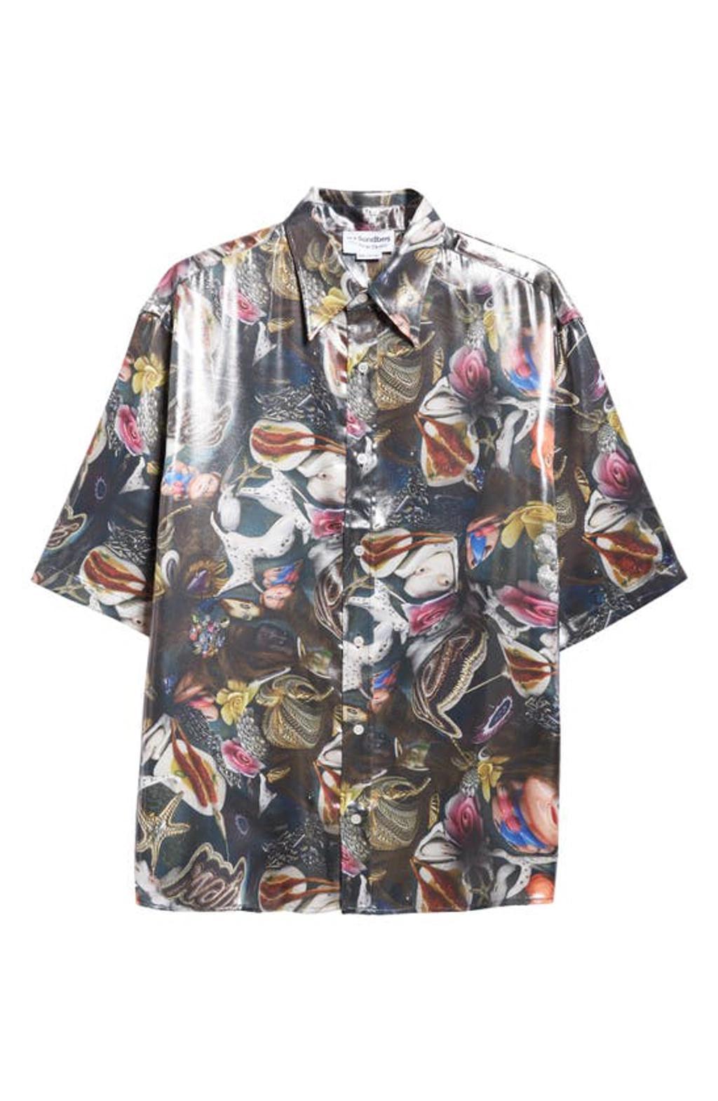 Per B. Sundberg Print Button-up Shirt In Multicolor Product Image