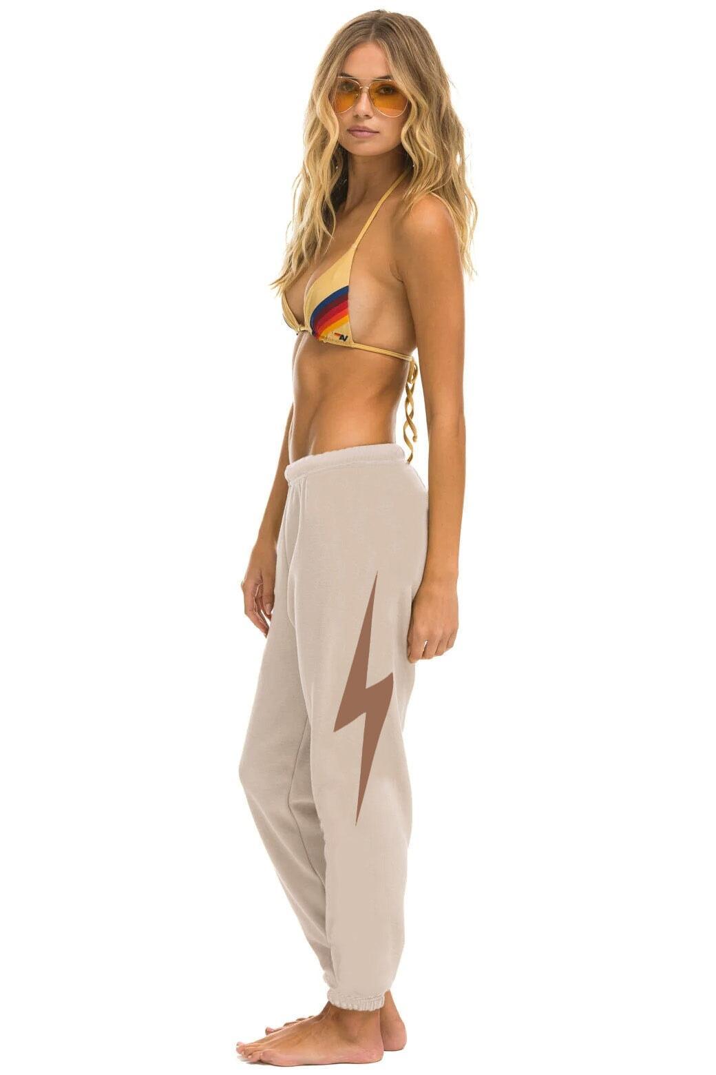 BOLT SWEATPANTS - SAND // MOCHA Female Product Image