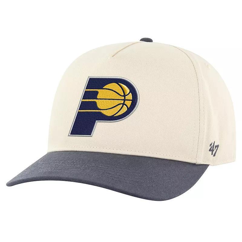 47 Brand Mens Cream/Navy Indiana Pacers Roscoe Hitch Adjustable Hat Product Image