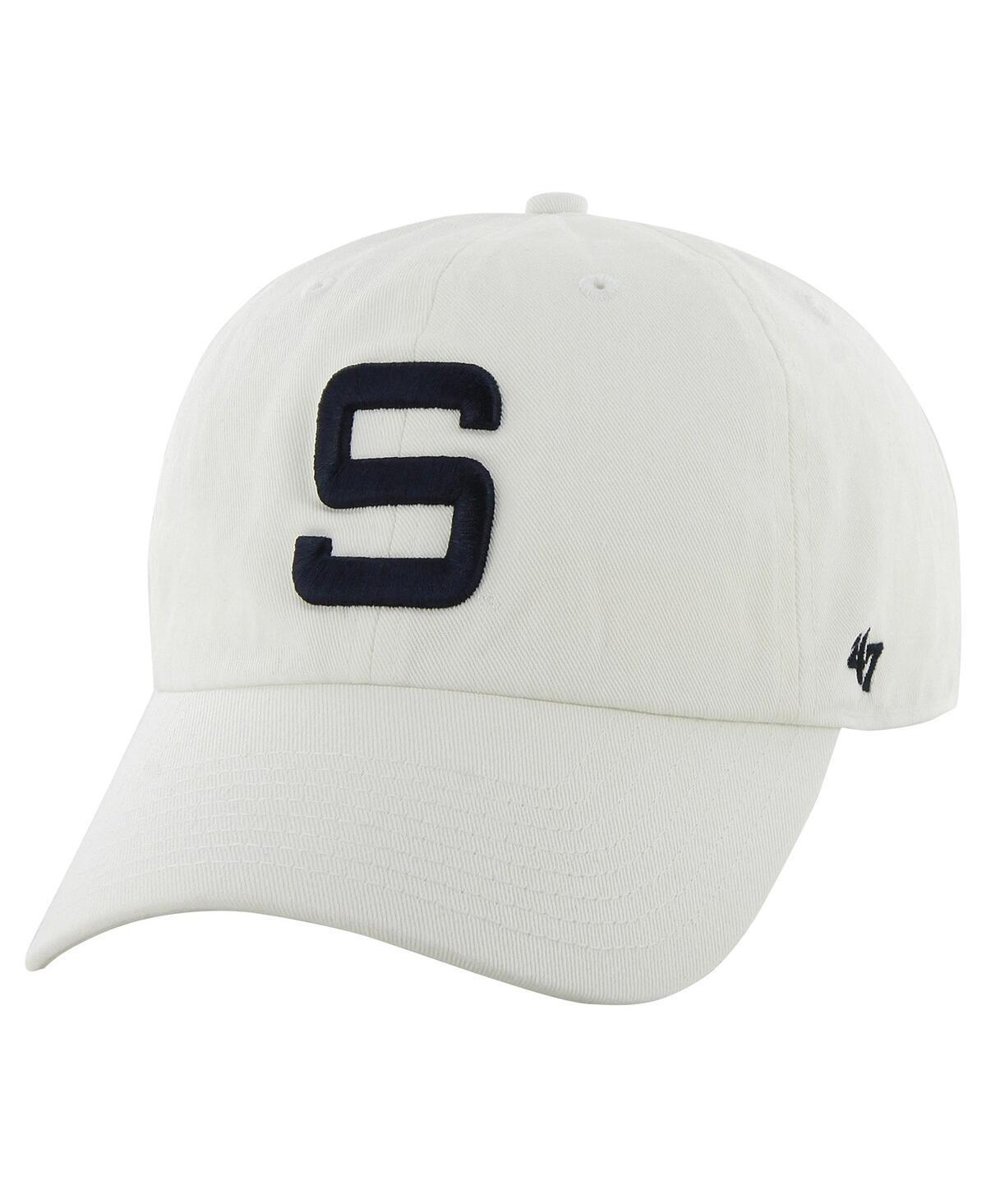 47 Brand Mens White Penn State Nittany Lions Vault Clean Up Adjustable Hat Product Image