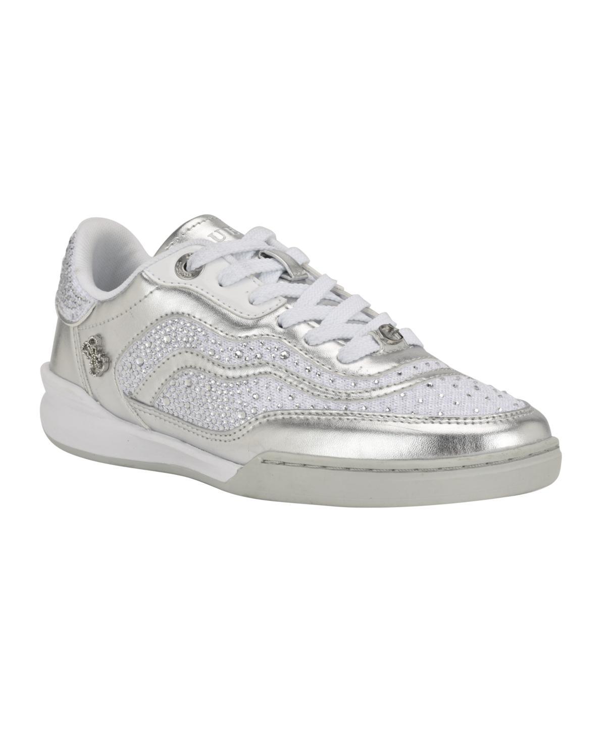 Guess Womens Pritie Quattro Rhinestone Lace-Up Sneakers Product Image