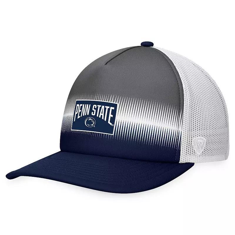 Mens Top of the World Navy Penn State Nittany Lions Daybreak Foam Trucker Adjustable Hat - Navy Product Image