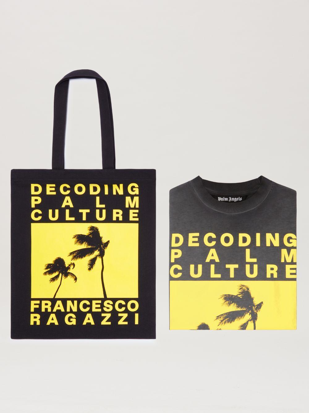 DECODING PALM CULTURE T-SHIRT in black  - Palm Angels® Official  Product Image