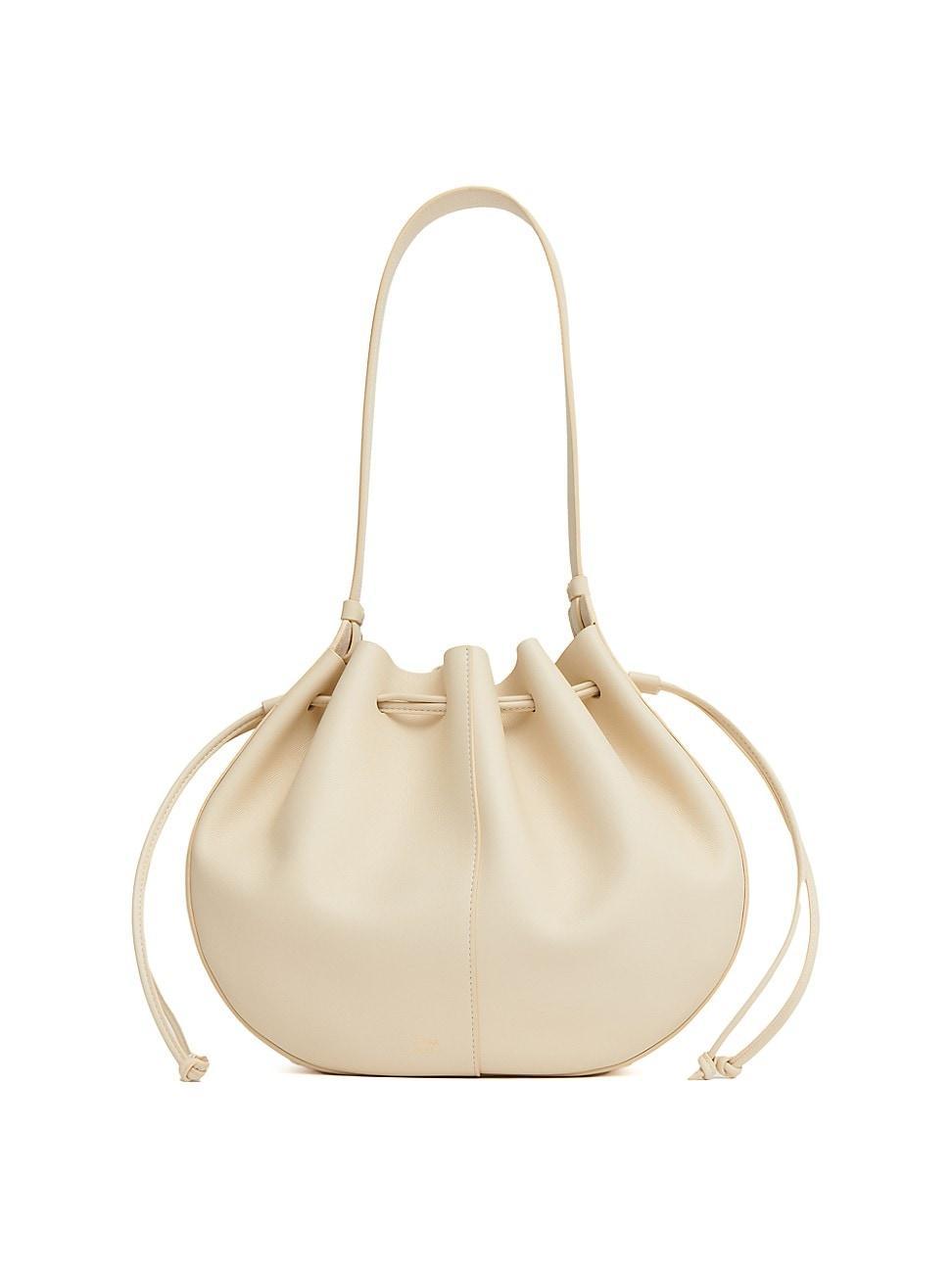 Womens Flores Leather Drawstring Bag Product Image