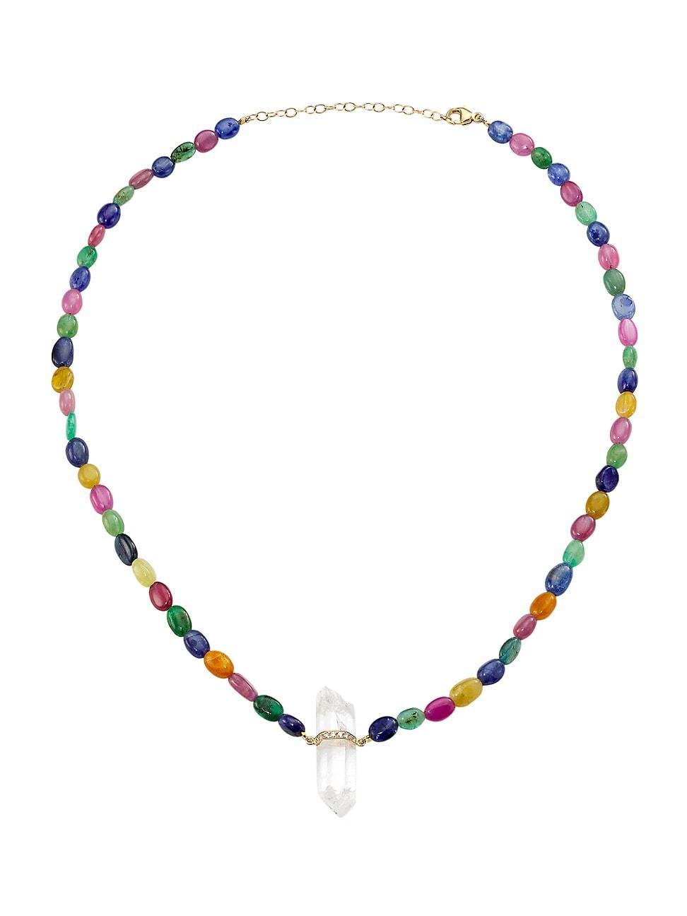 Womens 14K Yellow Gold & Multi-Gemstone Necklace - Yellow Gold Product Image