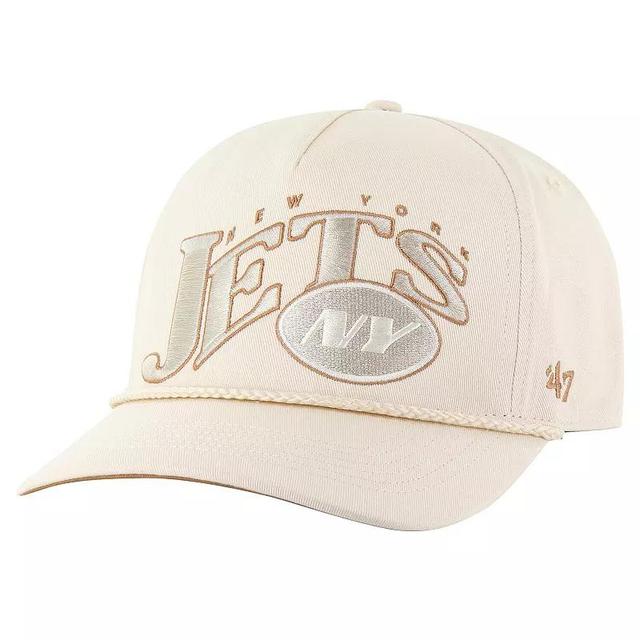 Mens 47 Natural New York Jets Wave Rope Hitch Adjustable Hat Product Image