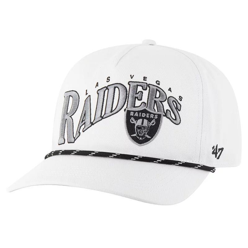 Mens 47 White Las Vegas Raiders Wave Speckle Hitch Rope Adjustable Hat Product Image