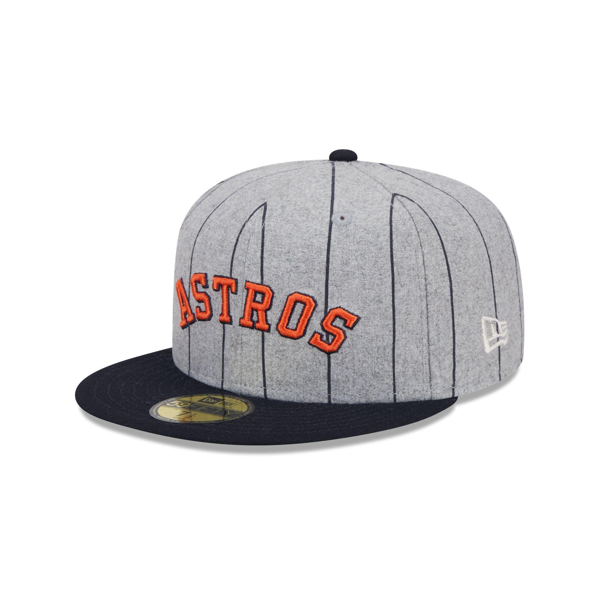 Houston Astros Heather Pinstripe 59FIFTY Fitted Hat Male Product Image