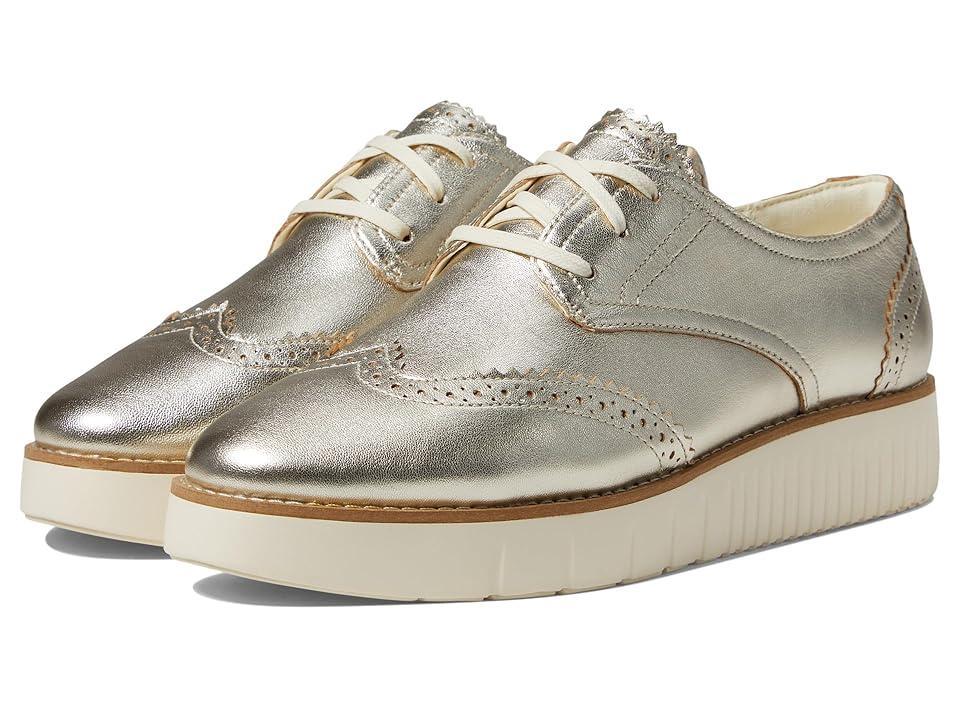 Cole Haan Grand City Platform Oxford (Soft Talca/Ivory) Women's Flat Shoes Product Image