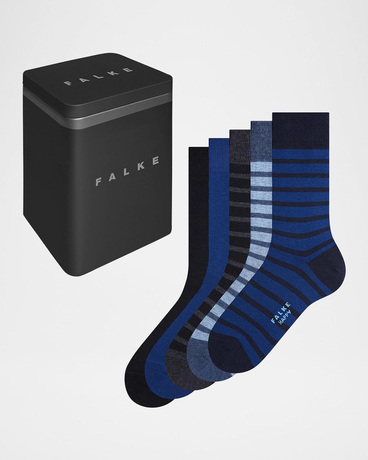 Mens Happy Box 5-Pack Crew Sock Bundle Product Image