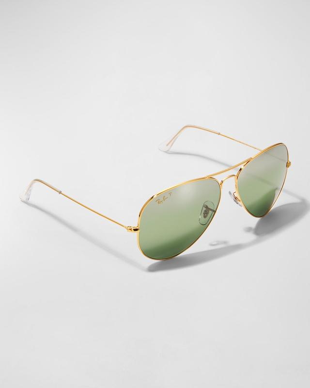 Mens Gradient Metal Aviator Sunglasses Product Image