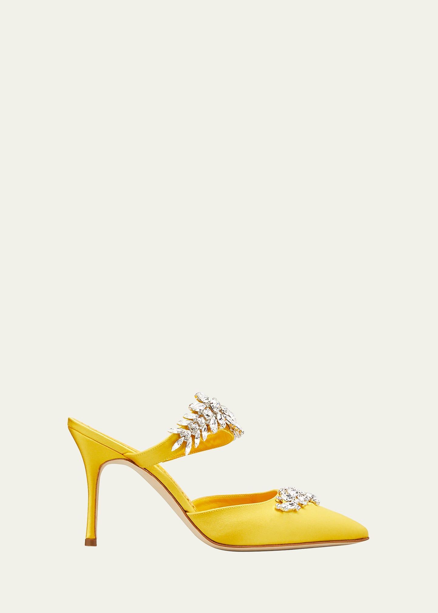 Manolo Blahnik Lurum Jewel Leaf Mule Product Image