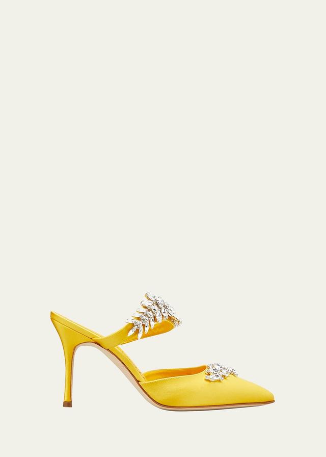 Manolo Blahnik Lurum Jewel Leaf Mule Product Image