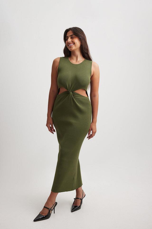 Knitted Cut Out Midi Dress Product Image