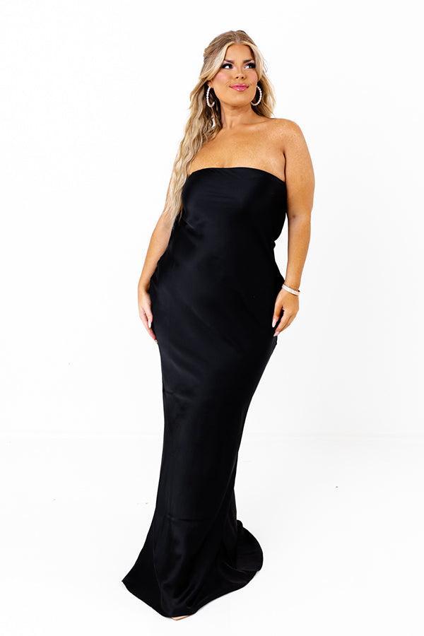 Glimpse Of Glamour Satin Maxi Curves Product Image