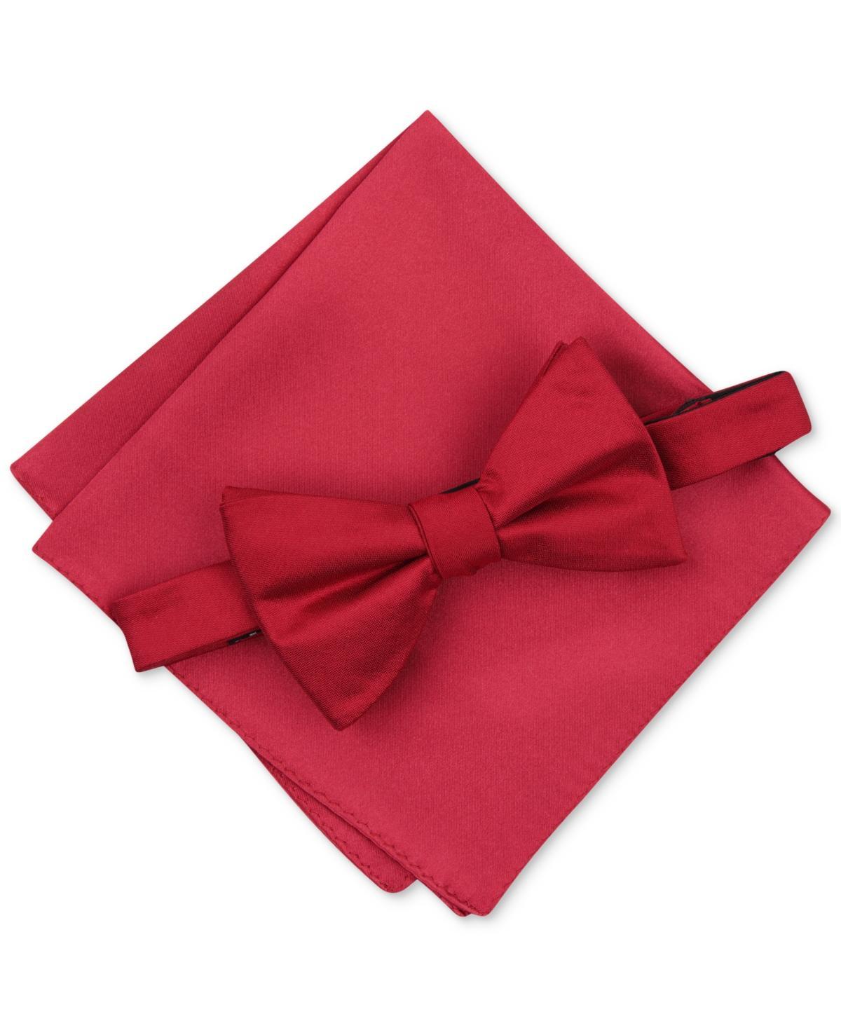 Alfani Mens Solid Texture Pocket Square and Bowtie, Created for Macys Product Image