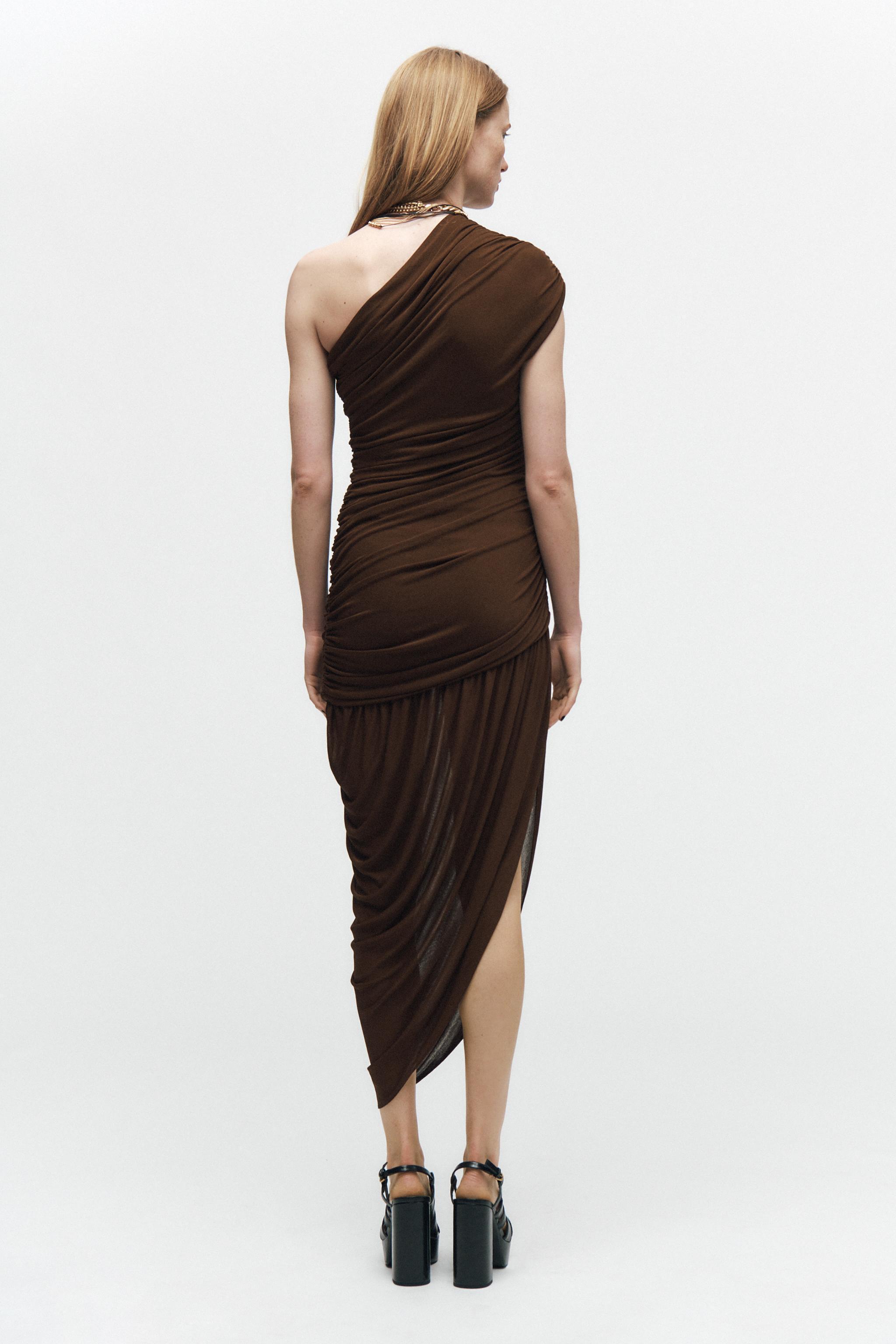 DRAPED ASYMMETRIC DRESS ZW COLLECTION Product Image