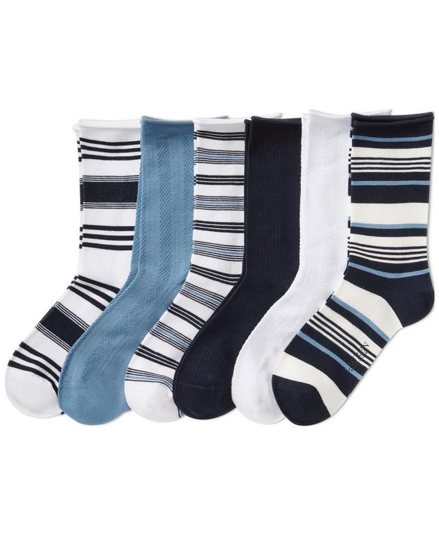 Lauren Ralph Lauren Womens 6-Pk. Striped Roll-Top Socks Product Image