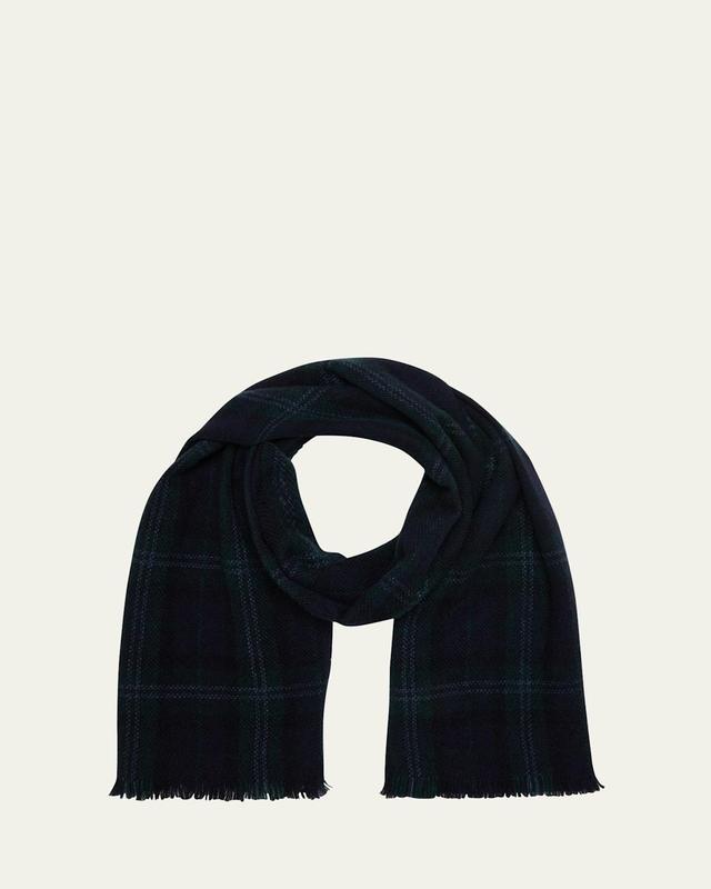 Mens Cashmere Plaid Scarf Product Image