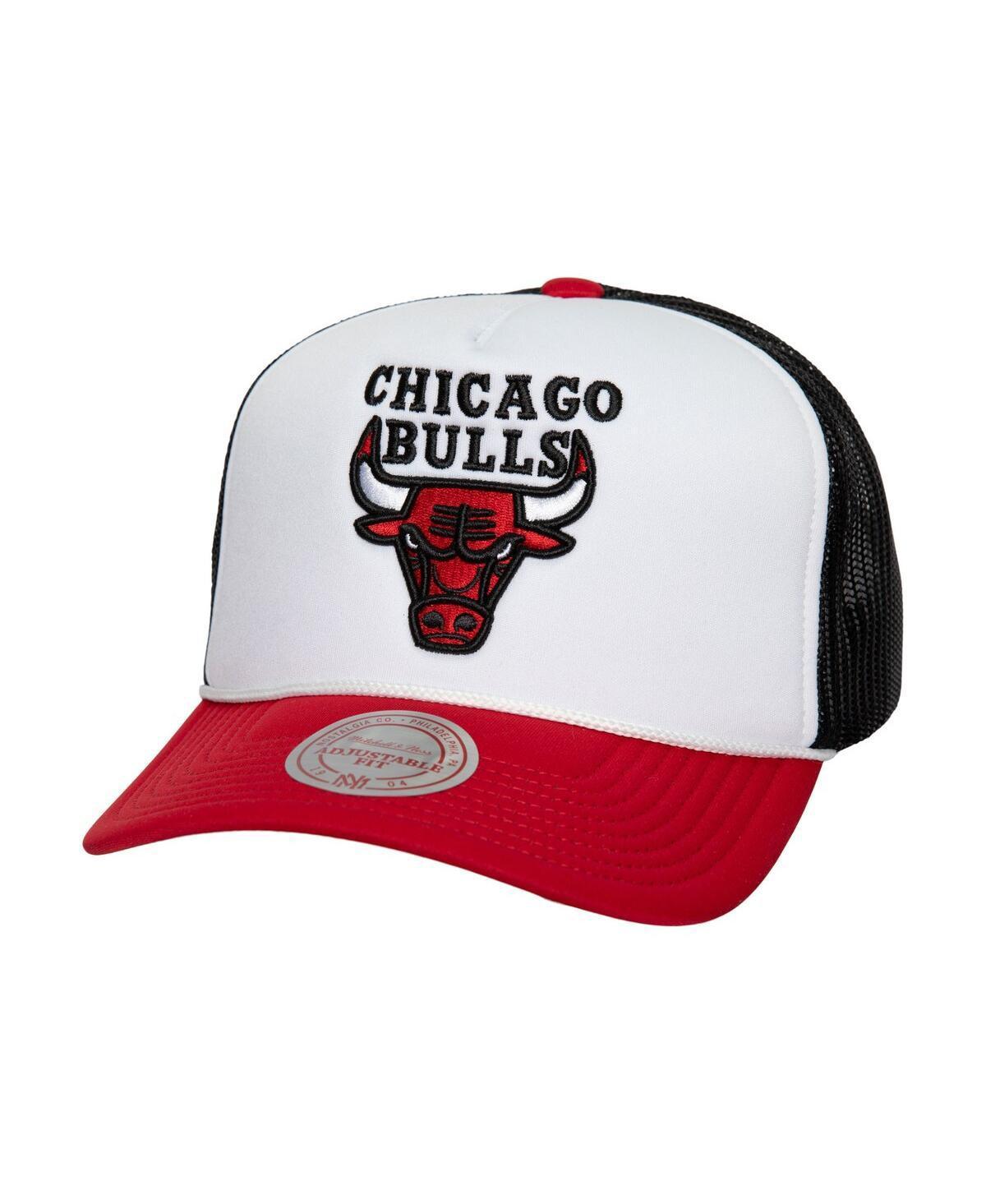 Mens Mitchell & Ness Chicago Bulls Hardwood Classics Blocker Foam Front Trucker Snapback Hat Product Image