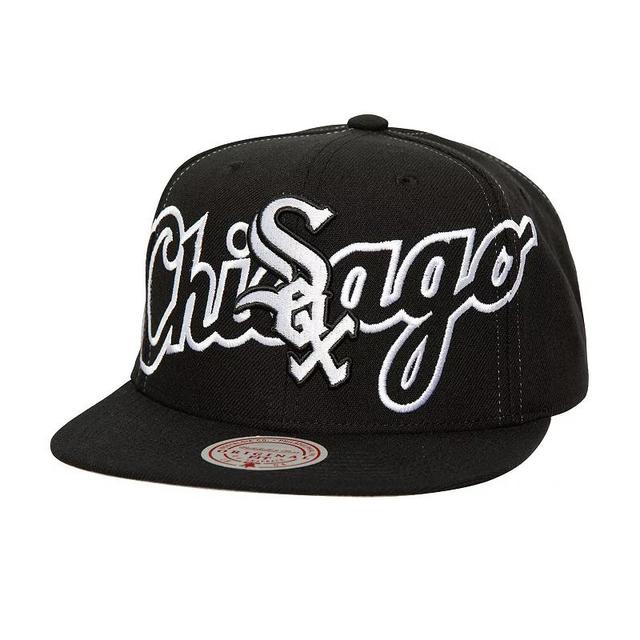 Mens Mitchell & Ness Chicago White Sox Full Frontal Snapback Hat Product Image